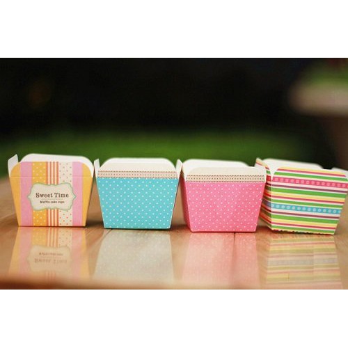 Set 50 Cupcake Giấy Cứng Hình Vuông