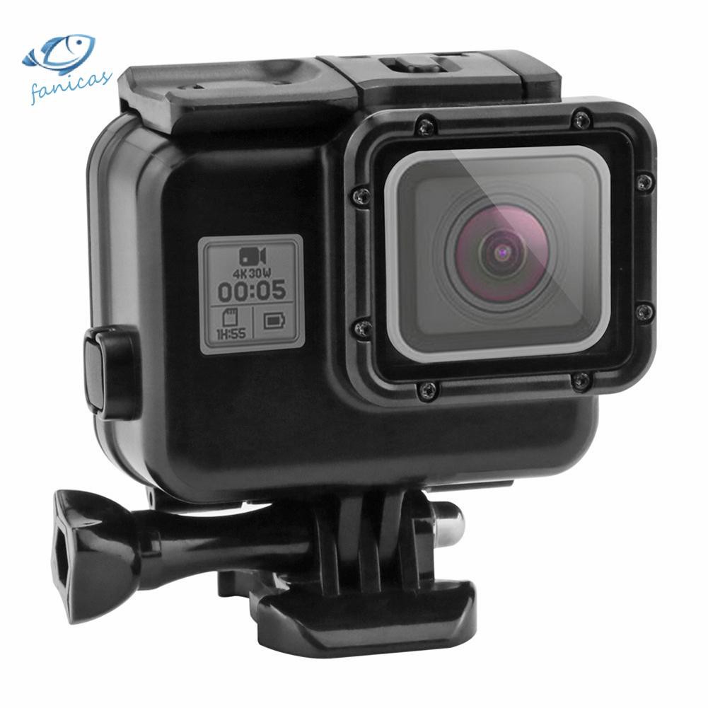Vỏ bọc bảo vệ camera chống thấm nước hỗ trợ khi lặn sâu 45m màu đen dành cho Gopro Hero 7 6 5