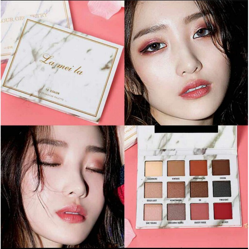 bảng 12 màu phấn mắt chính hãng LAMEILA color - nội địa trung