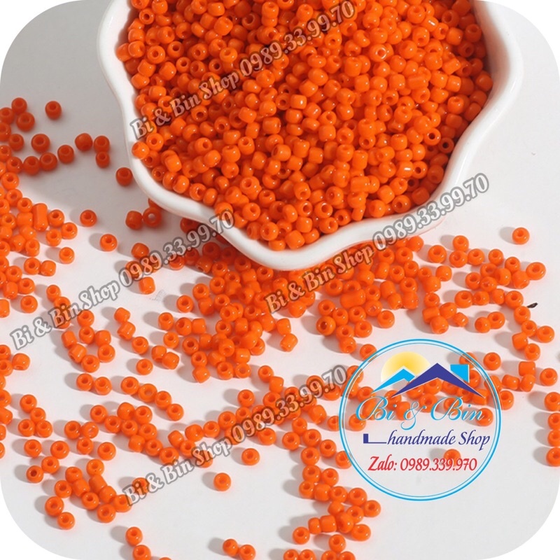 90g Hạt Cườm 2mm Màu Sứ Đính Kết Trang Phục Thời trang