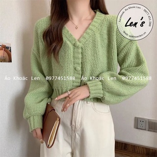 ÁO KHOÁC LEN CROPTOP NÚT BỌC