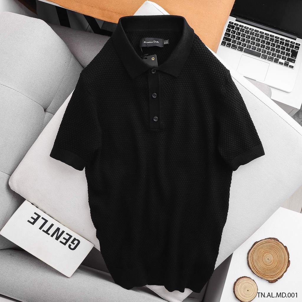 Áo thun Len Polo Nam MASSIMO DUTTI vải cotton mát xịn hãng Full tem tag code vnxk xịn