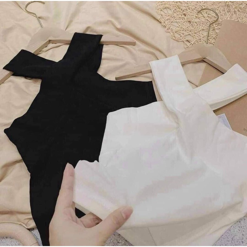 [RẺ VÔ ĐỊCH] Áo Chéo Ngực Trễ Vai Siêu Hot, Thun 2S Chéo Ngực
