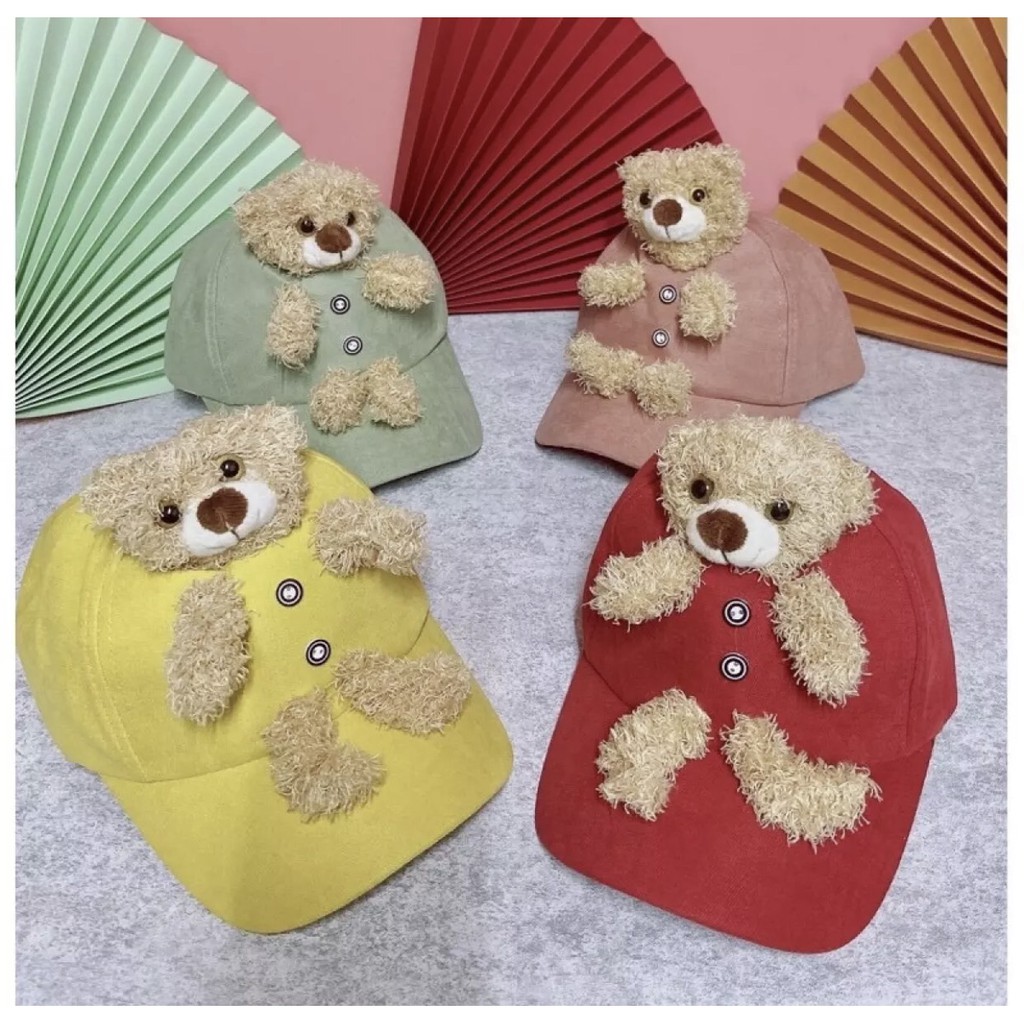 Mũ Lưỡi Trai Gấu Bông 3D cực Chất Dành Cho Bé Từ 2-10t