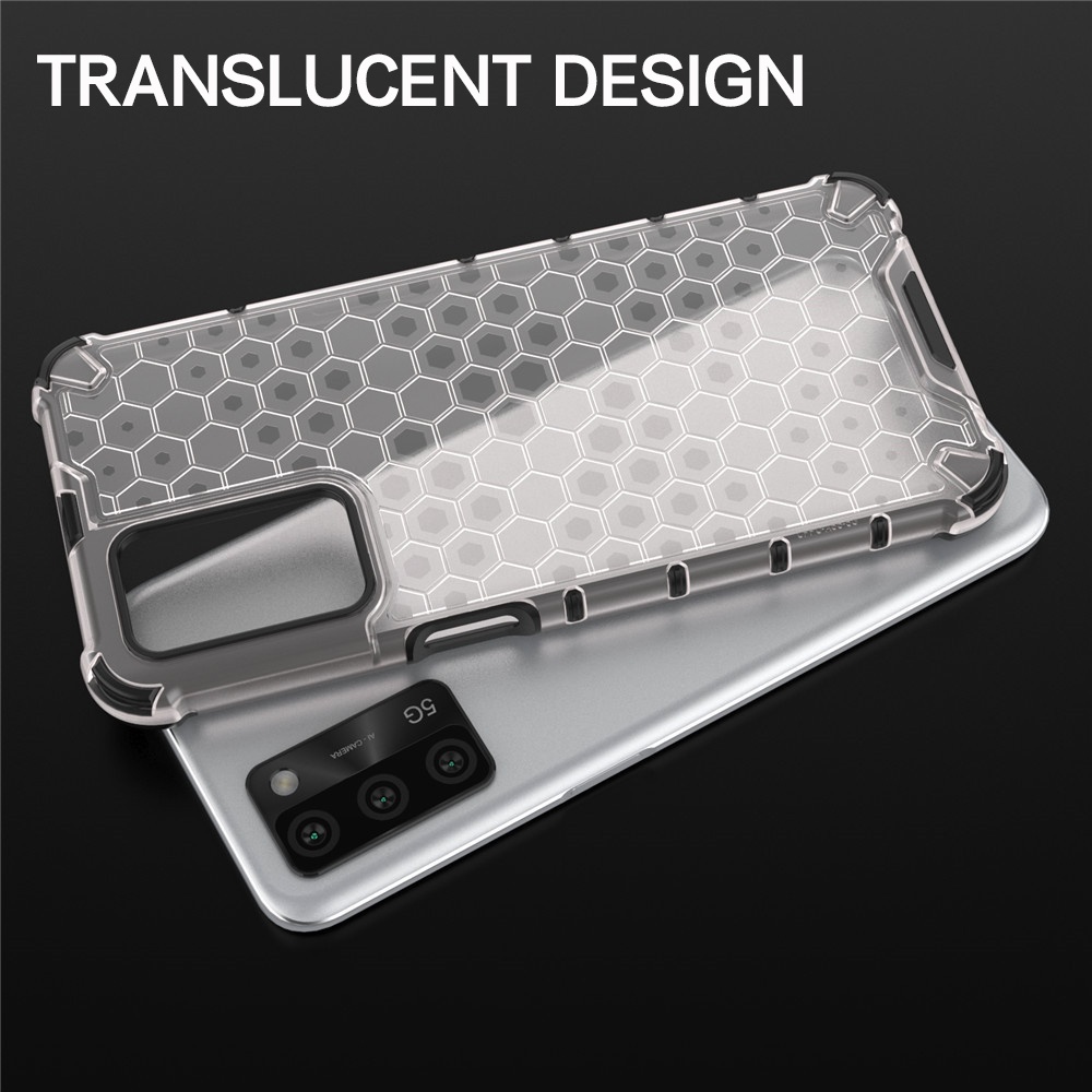 Ốp Điện Thoại PC Cứng Chống Sốc Họa Tiết Tổ Ong Trong Suốt Cho OPPO A73 A74 A76 A93 A94 A95 A96 A97