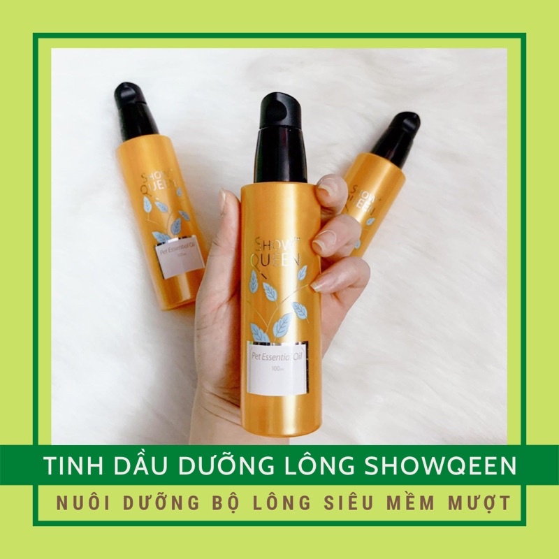 Tinh Dầu Dưỡng Lông Chó Mèo Pet Essential Oil SHOWQUEEN 100ml Siêu Thơm | Hàng Chính Hãng