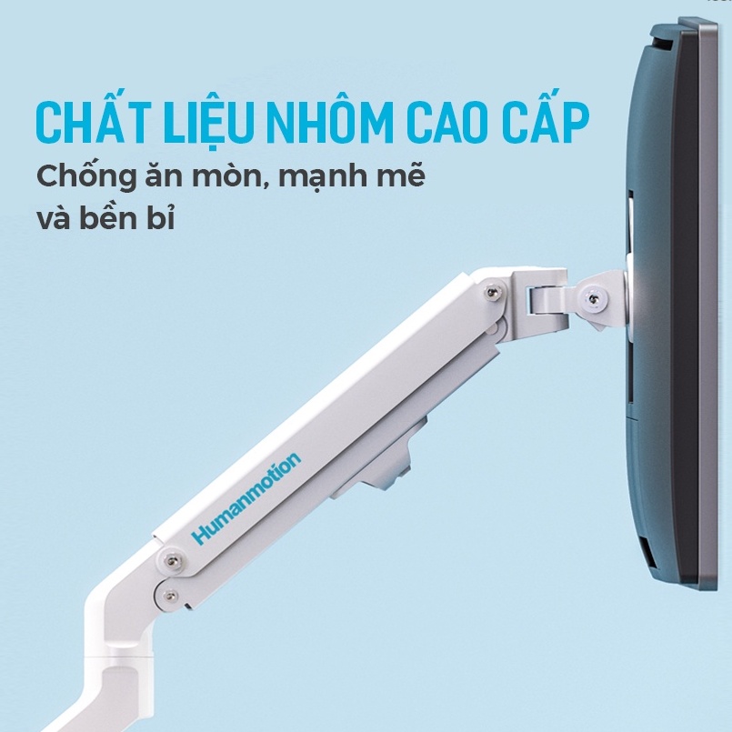 Giá Treo Màn Hình Human Motion Xoay 360 Độ Chất Liệu Nhôm Kích Cỡ 17-27inch - Vaithuhay