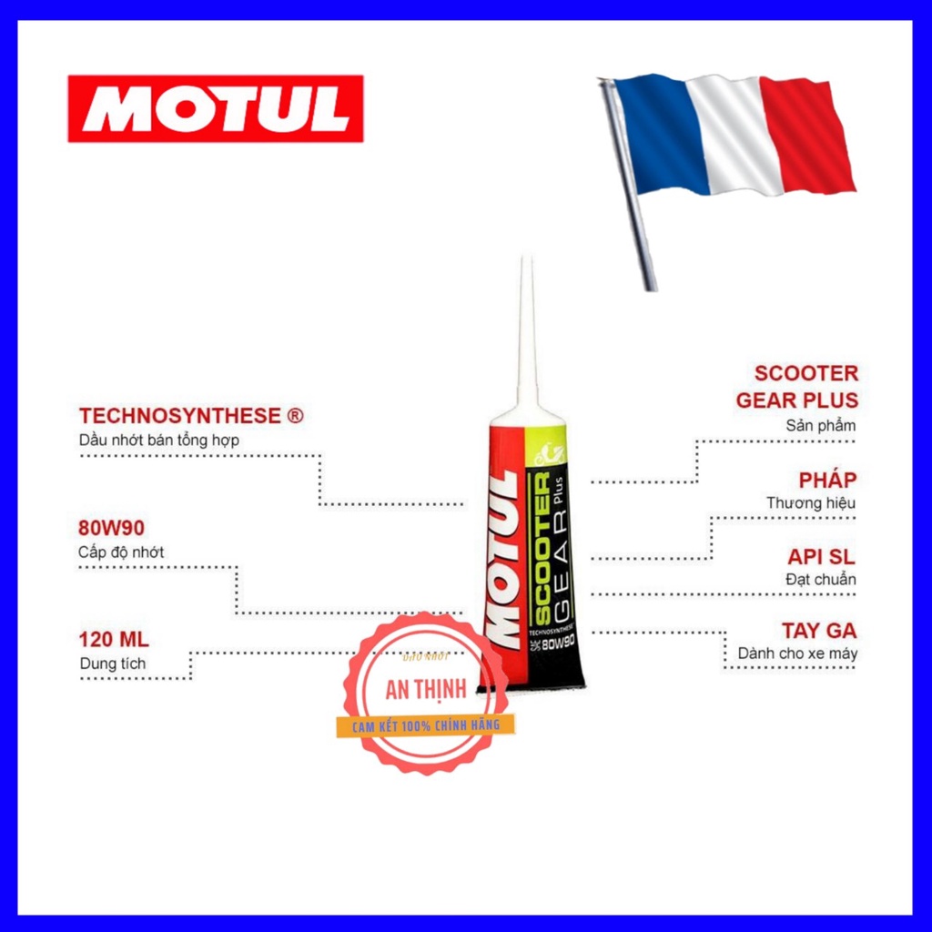 Nhớt láp xe tay ga MOTUL SCOOTER GEAR PLUS 80W90- Nhớt hộp số