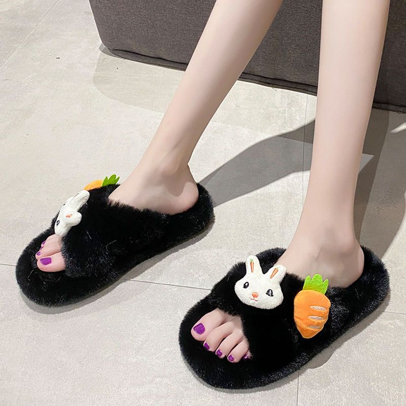Dép Đi Trong Nhà Đế Bằng Họa Tiết Hoạt Hình Dễ Thương