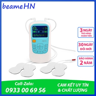 Máy massage xung điện trị liệu ast-2012a, máy mát xa xung điện trị đau mỏi - sạc usb, 4 miếng dán