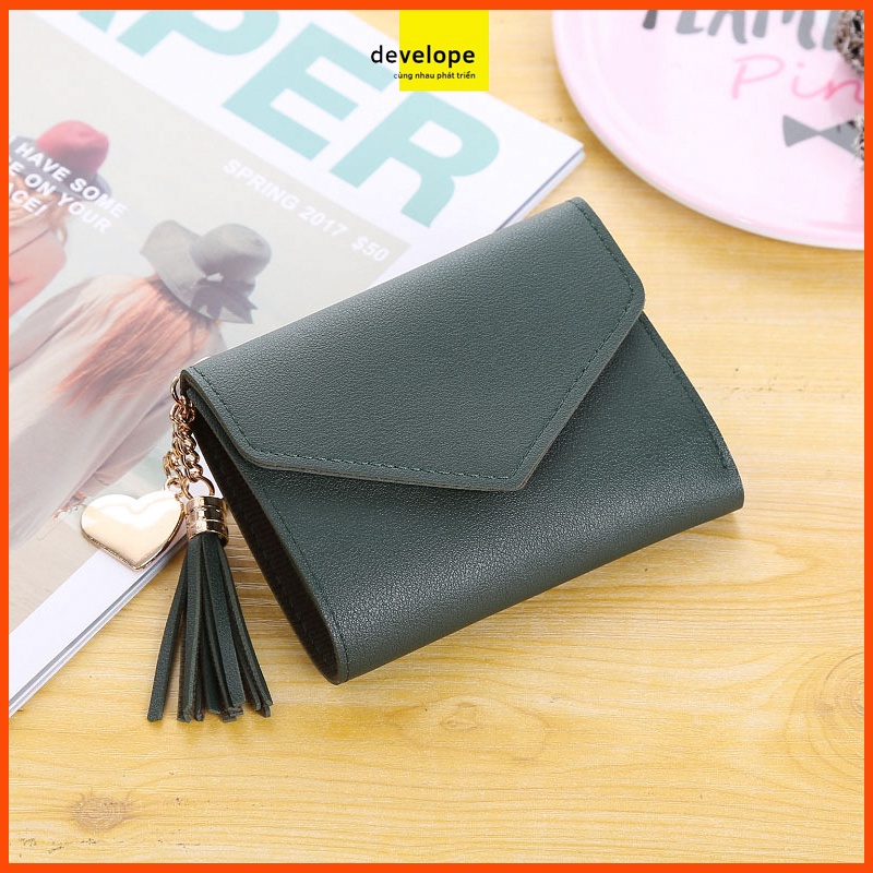 Ví Nữ Mini Ngắn Cầm Tay Dễ Thương Nữ Tính Phong Cách Hàn Quốc PTVI113-DEVELOPE