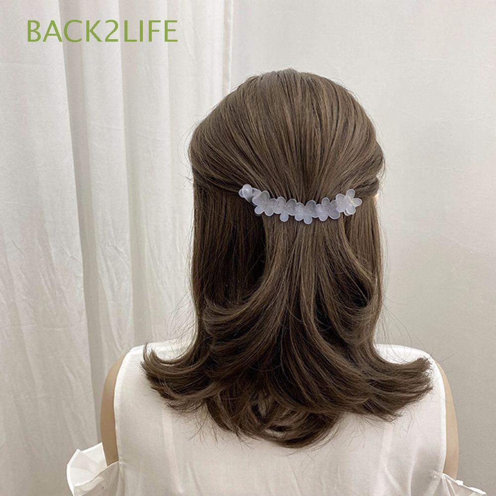 Kẹp tóc hình hoa bằng acrylic nhiều màu sắc thời trang Hàn Quốc phong cách cổ điển cho nữ