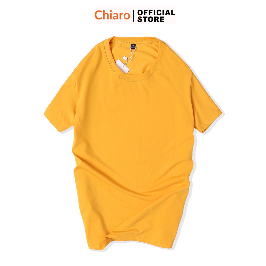 Áo thun ngắn tay unisex mặc nhà áo phông trơn cổ tròn basic form rộng 6 màu trẻ trung Chiaro
