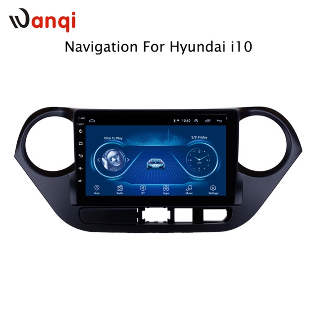 Màn hình dvd android 9inch cho hyundai grand i10- có wifi-gps-có tiếng Việt