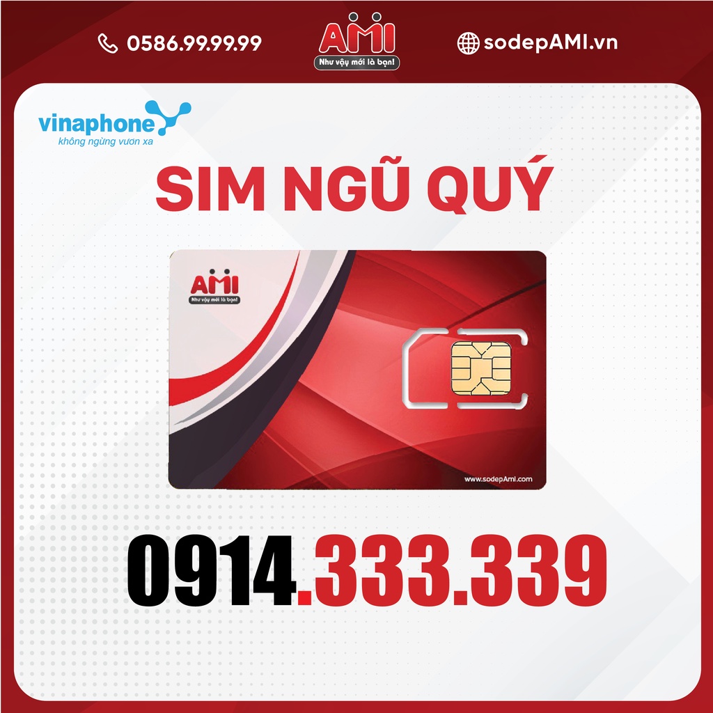 Sim Ngũ Quý 33333 Vinaphone VIP Đầu Số Cổ - Số Đẹp AMI