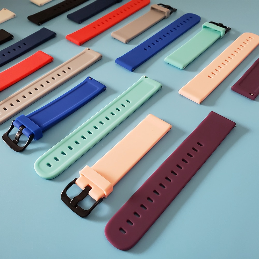 Dây Đeo Thay Thế Bằng silicone Cho Đồng Hồ Thông Minh Huami Amazfit GTS 4 3 2 2e 4Mini 2mini 20mm