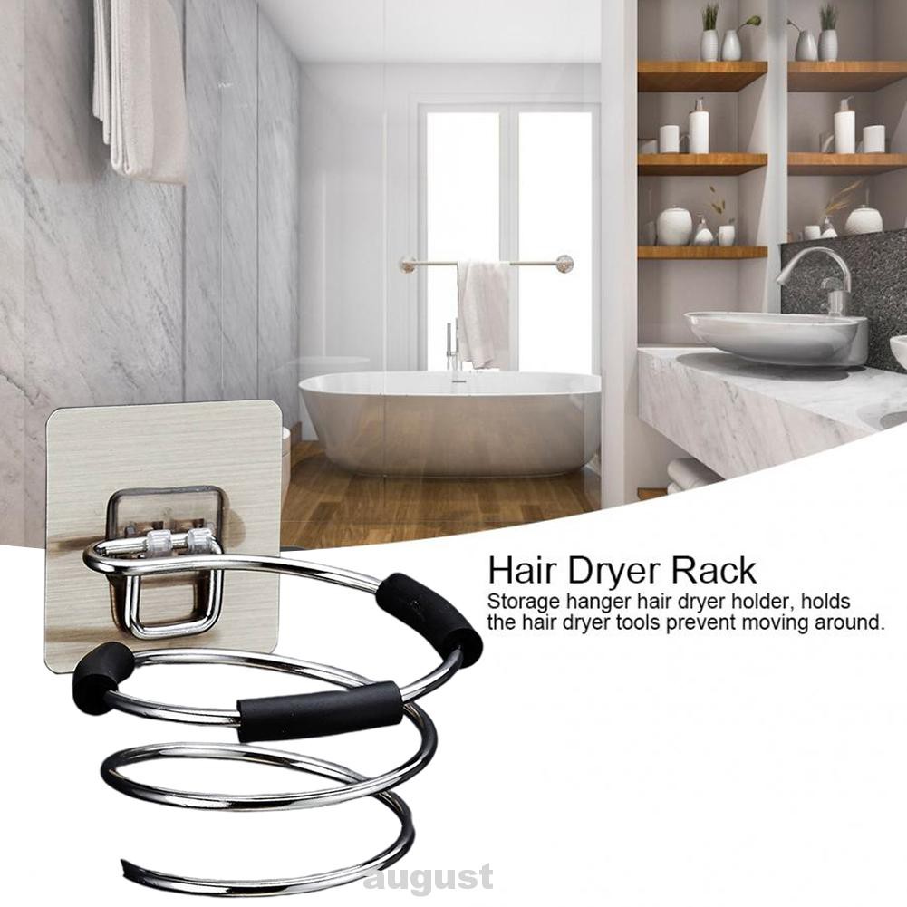 Home Waterproof Easy Install Strong Bearing Space Saving Bathroom Stainless Steel Hair Dryer Holder