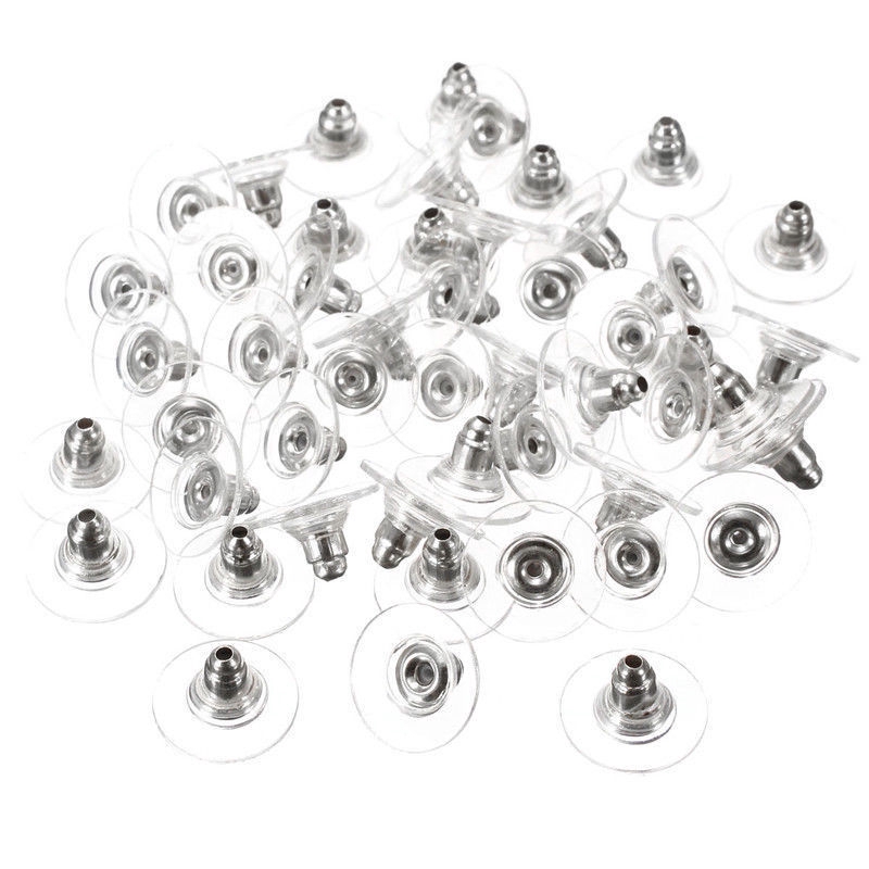 90 pcs Earring Backs Stoppers Findings Ear Post Nuts Gold/Silver/Bronze