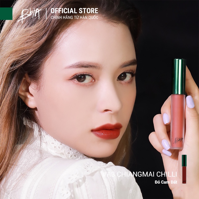 Son kem lì Bbia Last Velvet Lip Tint ASIA EDITION - A3 Chiangmai Chili (Đỏ ớt pha nâu) 5g - Bbia Official Store