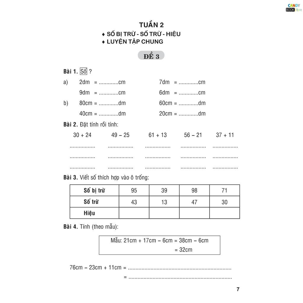 Sách - Tuyển chọn Đề Ôn Luyện Và Tự Kiểm Tra Toán Lớp 2 -Tập 1