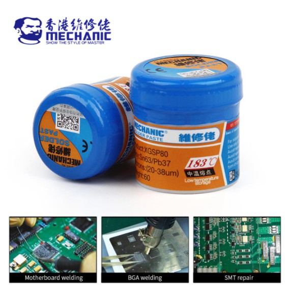 Keo Hàn Cơ Khí 138°C/158°C/183°C/217°C Hộp Keo Dán Mối Hàn Sn63/Pb37 PCB BGA CPU