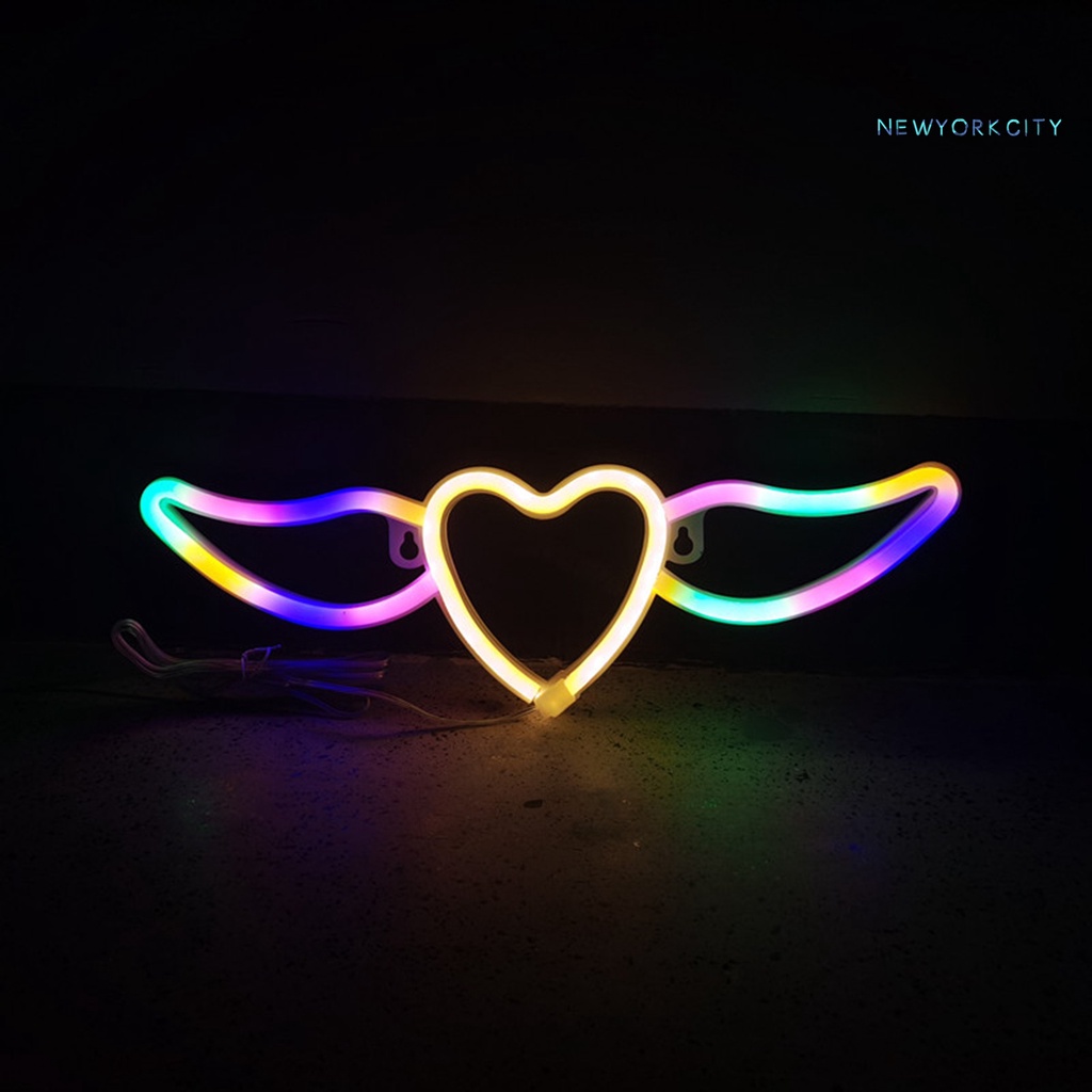 Đèn Neon Hình Trái Tim Nhiều Màu Sắc Dùng Làm Quà Tặng Valentine