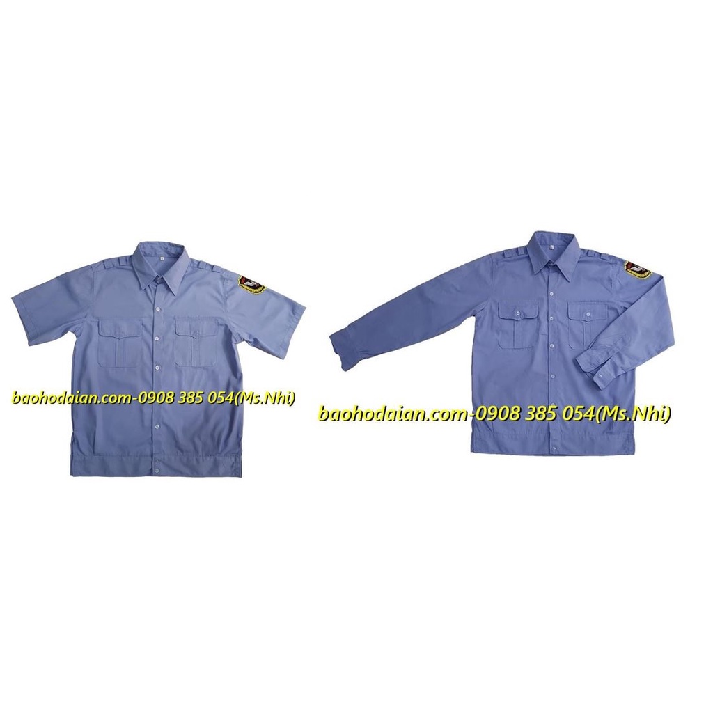 Áo bảo vệ vải si nẹp bo gấu kèm logo vai- Hình thật