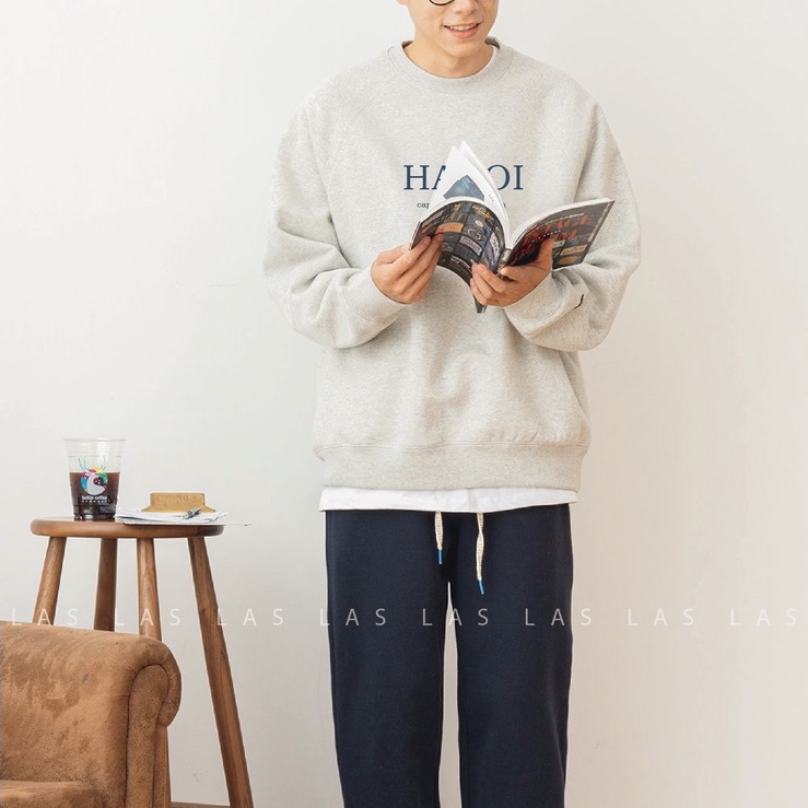 Áo Sweater Áo Nỉ Dài Tay HANOI Oversize By LAS