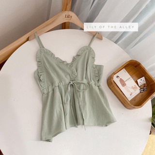 Áo 2 dây viền bèo nơ ngực