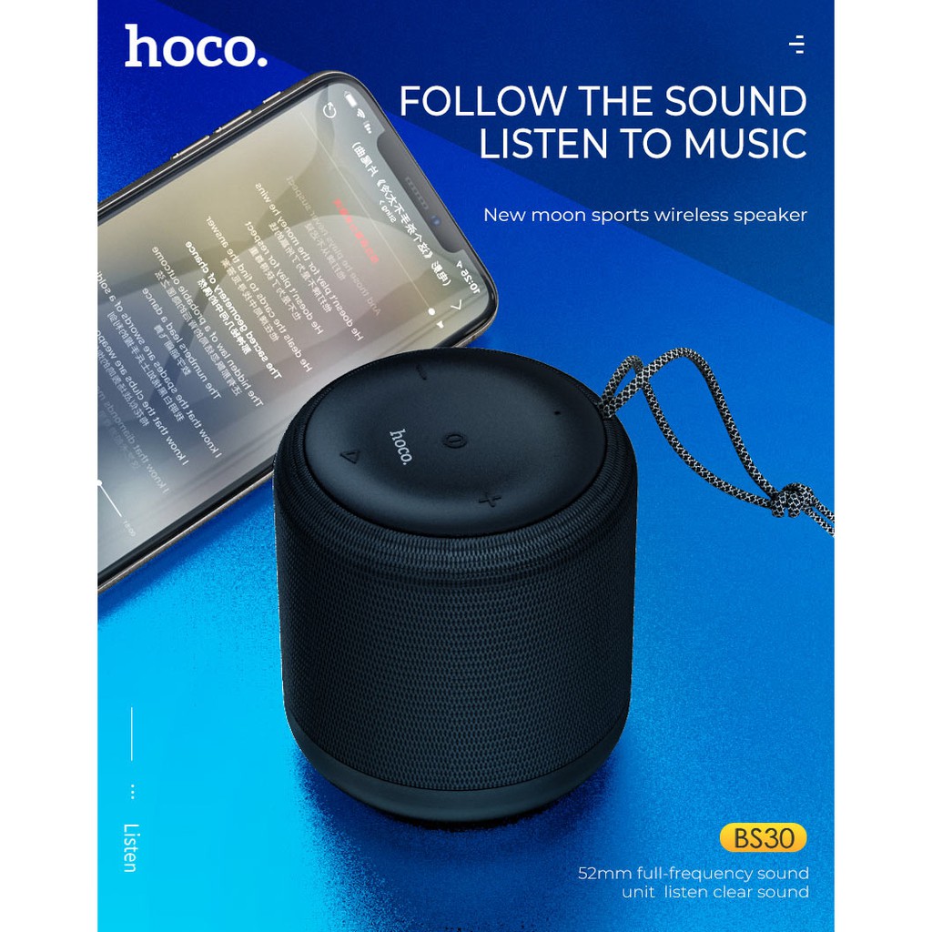 Loa Bluetooth mini Hoco BS30 New moon Wireless V5.0WT - Hãng phân phối chính thức