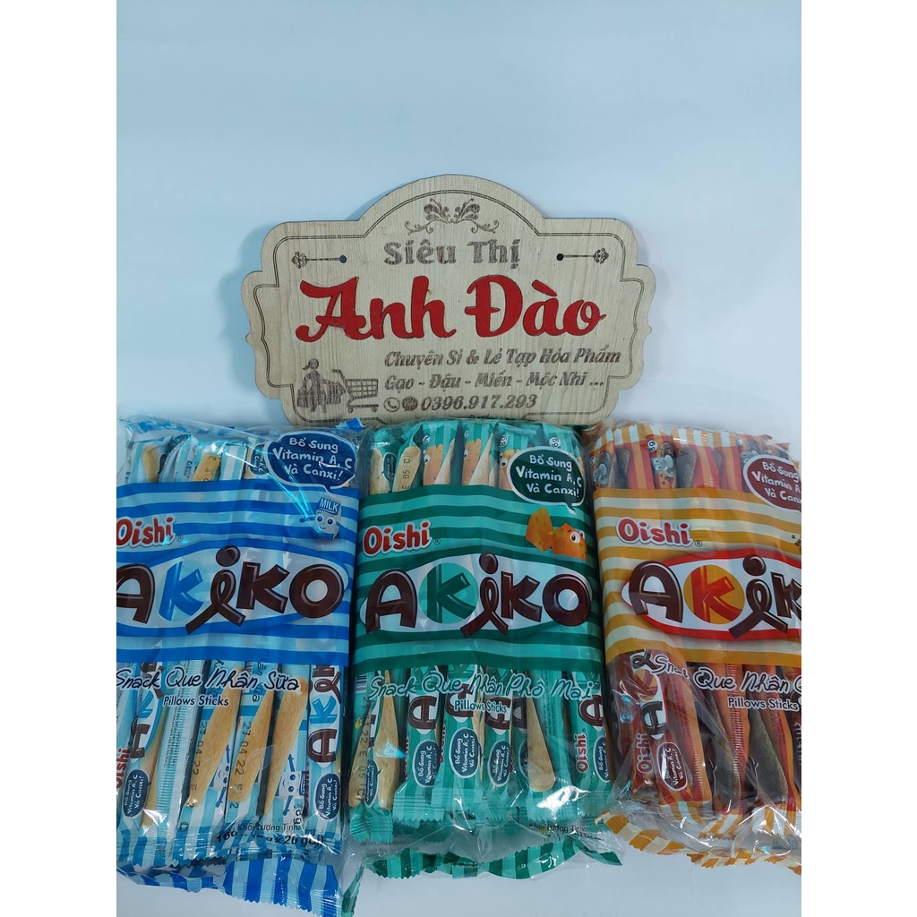 Bánh snack que có nhân Oishi Akiko các vị 160g 20 que