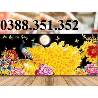 Tranh thêu chữ thập phú quý bình an lv3101 89*43cm