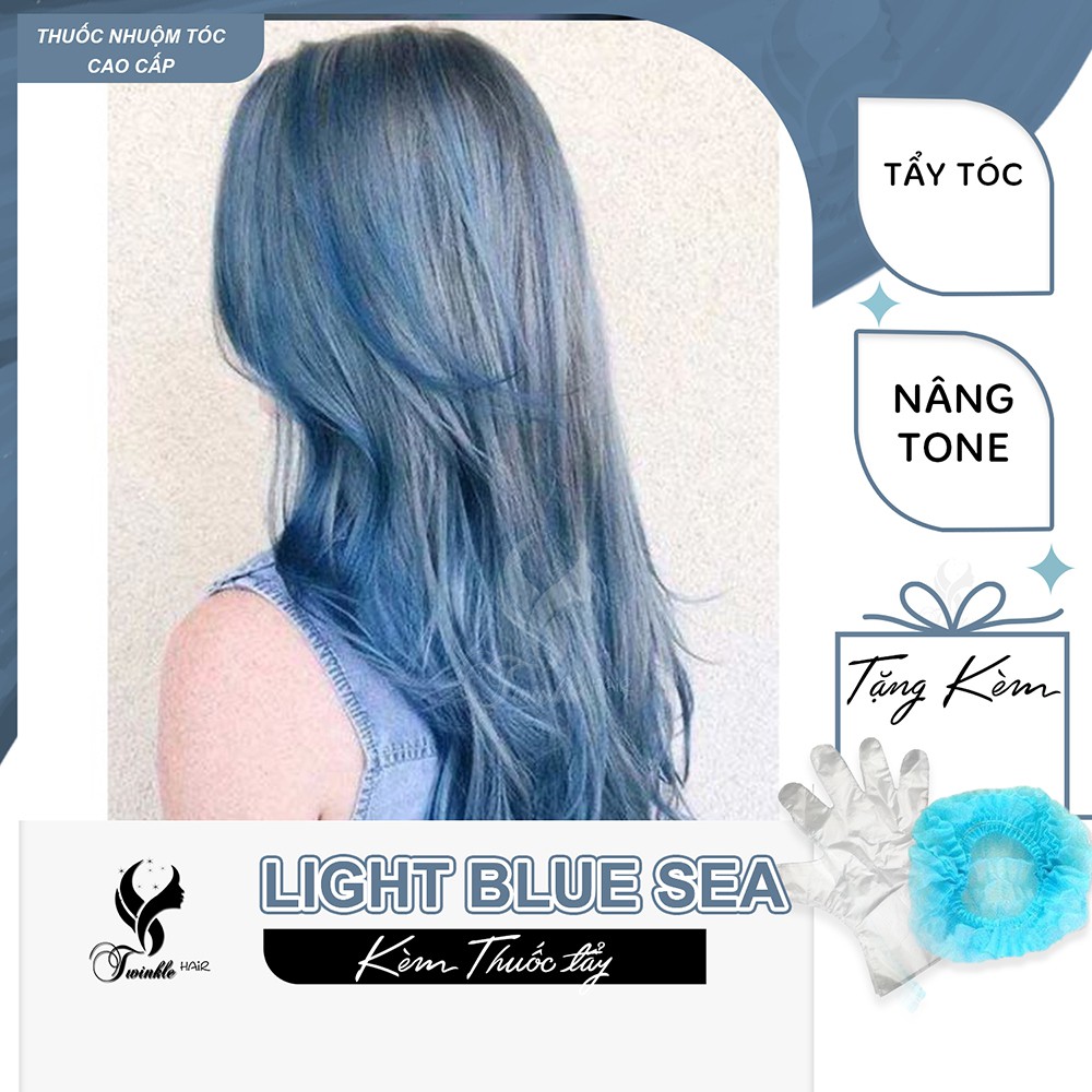 Thuốc nhuộm tóc XANH KHÓI - LIGHT BLUE SEA của Twinkle Hair