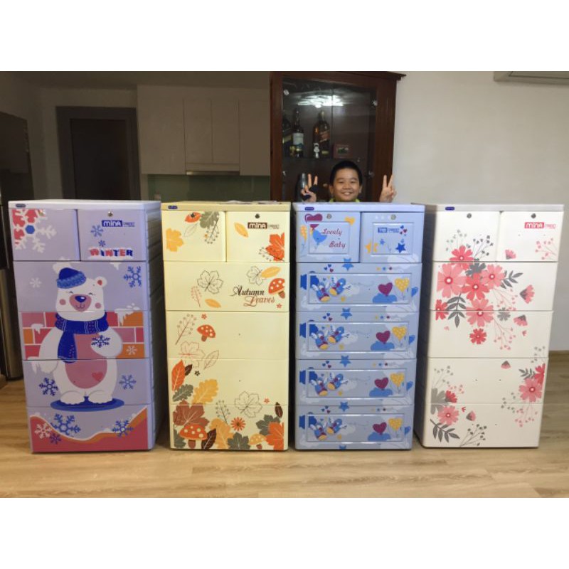 🚀HOẢ TỐC 2H🚀Tủ Nhựa 5 Tầng 6 Ngăn Mina Duy Tân  Nguyên Thùng Chưa Lắp