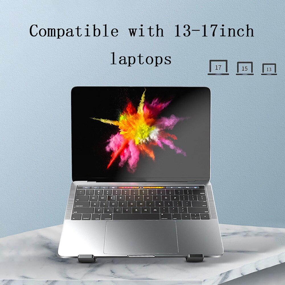 Giá đỡ hợp kim nhôm có quạt tản nhiệt cho máy tính xách tay/macbook 10-17inch