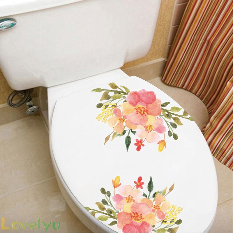 Sticker dán tường trang trí bằng PVC họa tiết hoa xinh xắn 20x30cm