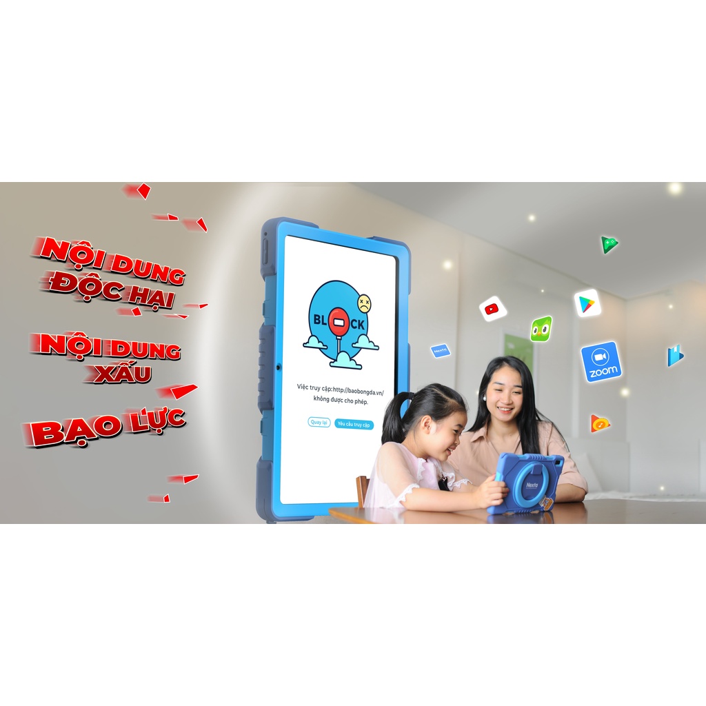 Máy tính bảng học tập cho bé Nexta Smart Study 1 - Tích hợp phần mềm học tiểu học thông minh, đa dạng, con học tốt hơn