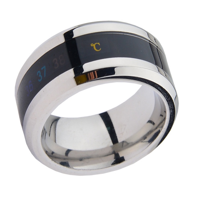 Nhẫn Nam Nhiệt Độ Thời Trang Loki Accessories Màu Bạc Cá Tính Hàn Quốc Chất Liệu Titan - Nhẫn Nhiệt Độ