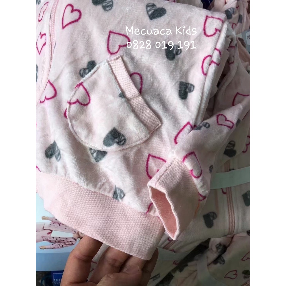 Bộ nỉ lông băng lông màu hồng Lupilu tqxk cho bé gái