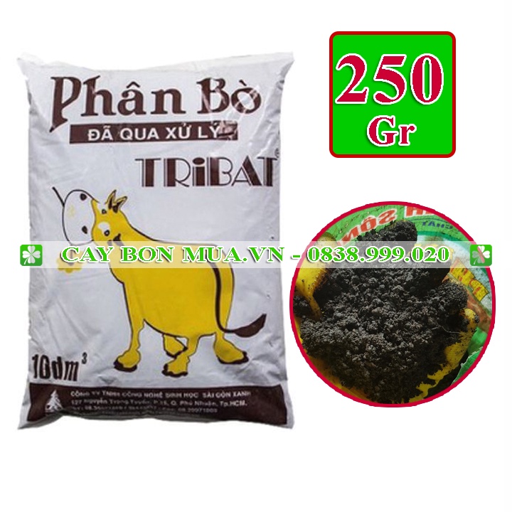 [Mua 7 tặng 1 - 250gr] Phân bò ONEFARMS đã ủ hoai mục hữu cơ tiện lợi, không mùi hôi.