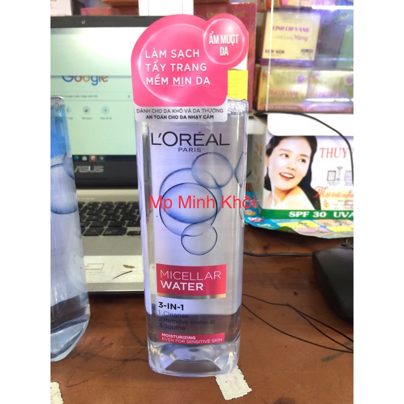 Nước tẩy trang L’OREAL PARIS 400ml 3 màu