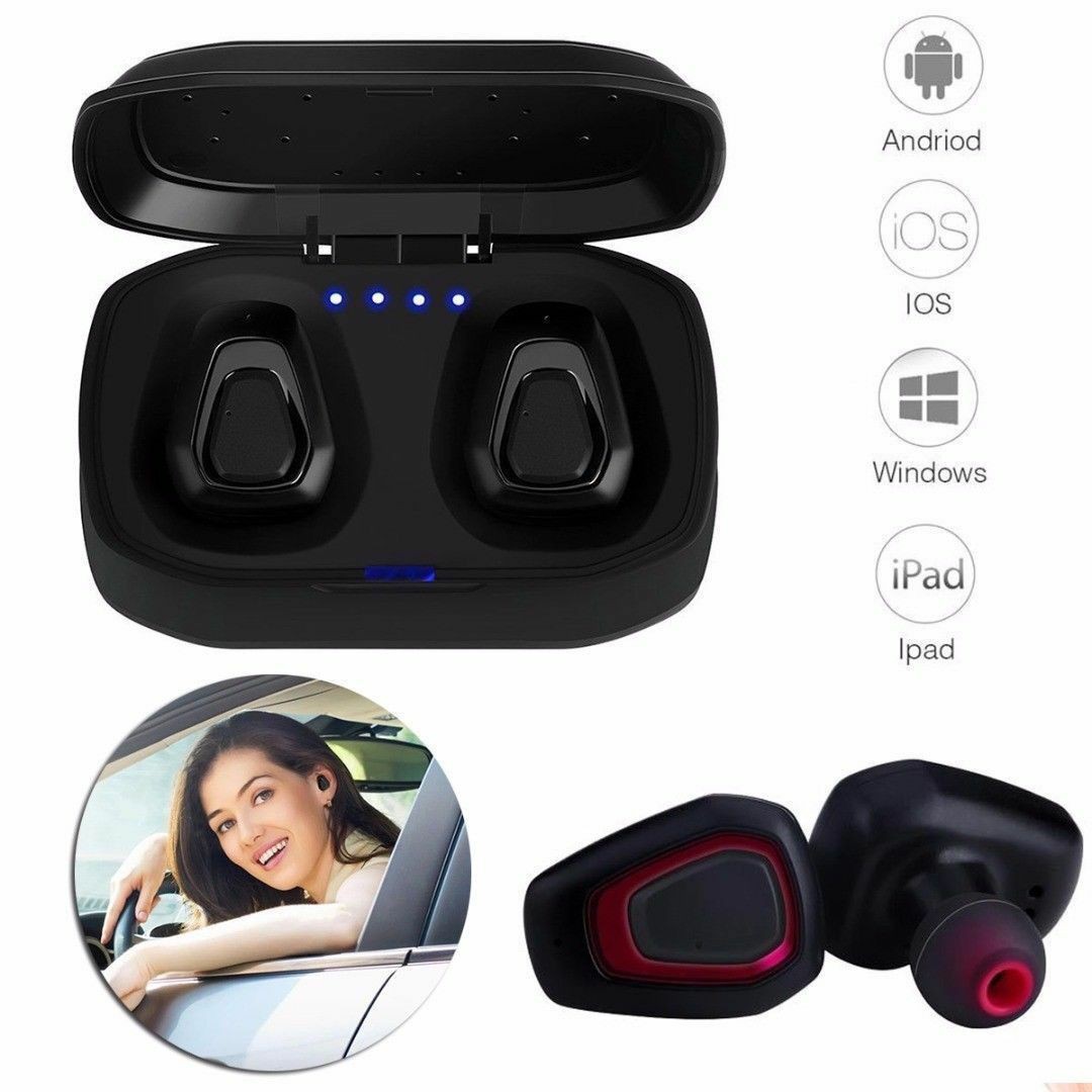 Tai Nghe Nhét Tai Không Dây Kết Nối Bluetooth Kèm Hộp Sạc