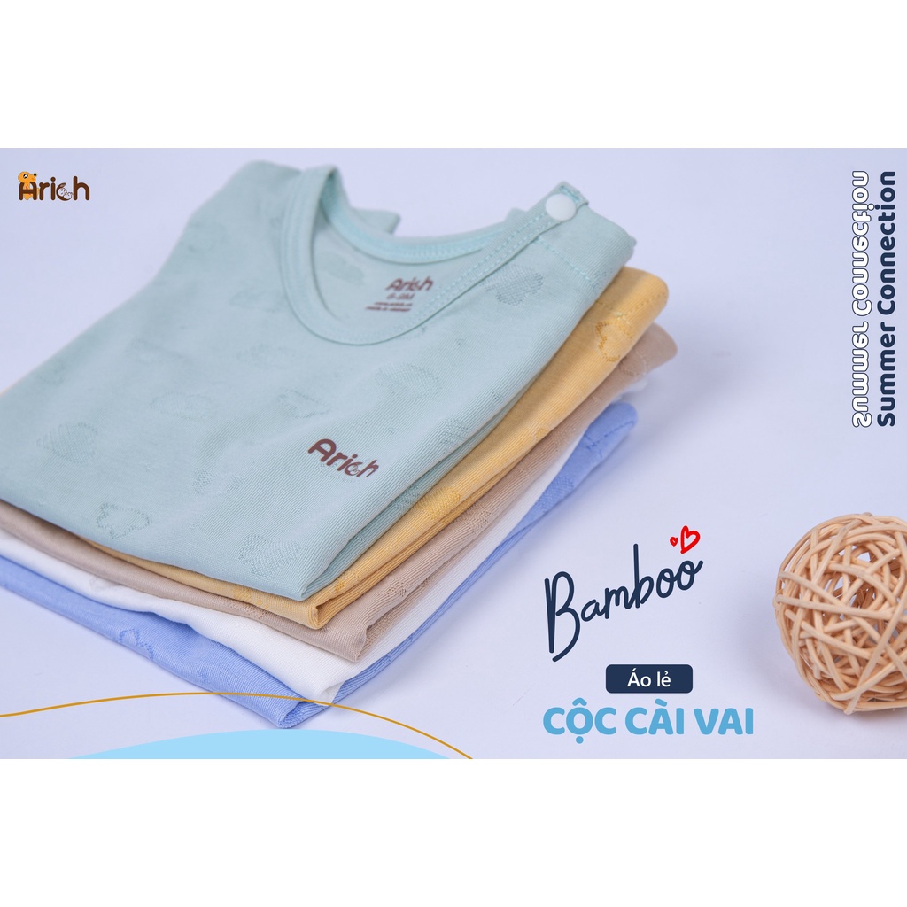 ÁO CÀI VAI TAY NGẮN VẢI SỢI TRE CAO CẤP ARICH SIZE 6M-5Y