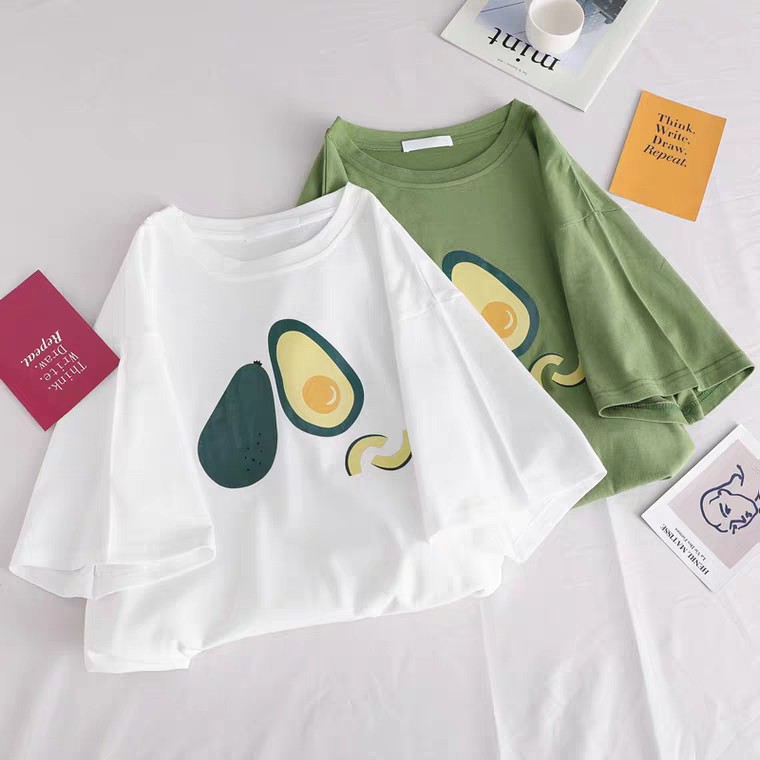 Áo Thun Tay Lỡ Trái Bơ Bổ Đôi Siêu Dễ Thương – Form Rộng Freesize | BigBuy360 - bigbuy360.vn