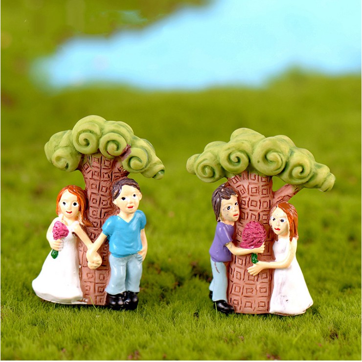 Mô hình đôi tình nhân hò hẹn dùng trang trí tiểu cảnh, terrarium, DIY