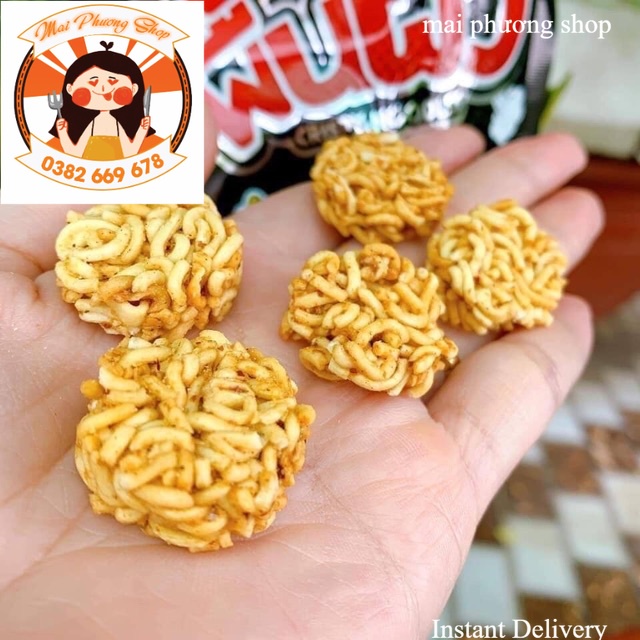1 BỊCH 12 GÓI SNACK MỲ GÀ CAY VIÊN THÁI LAN