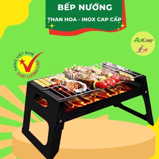 Bếp nướng than hoa, thiết kế bếp nướng BBQ INOX không gỉ, nhỏ gọn tiện lợi sử dụng