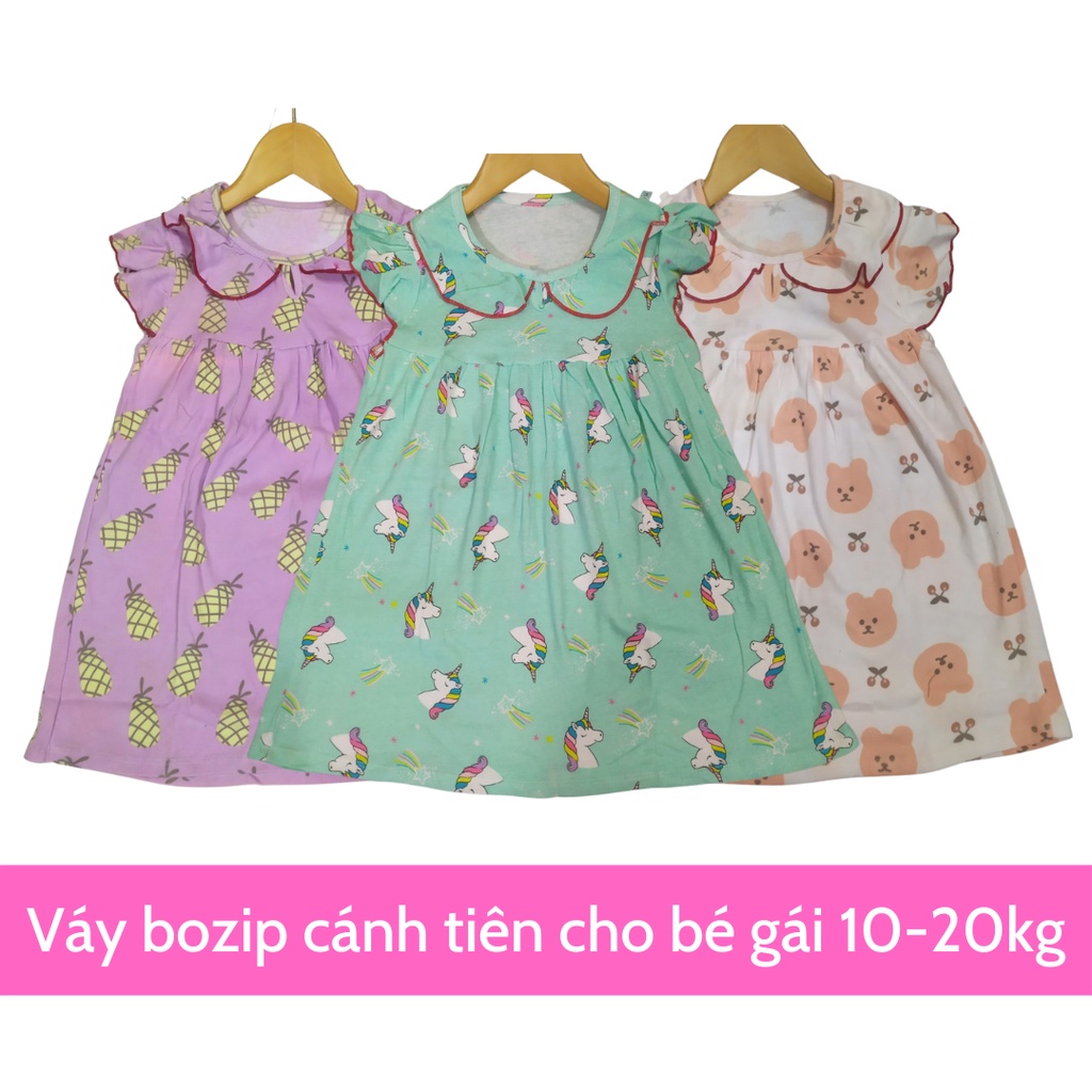 Váy cánh tiên mùa hè/ Đầm bozip cho bé gái 7-20kg