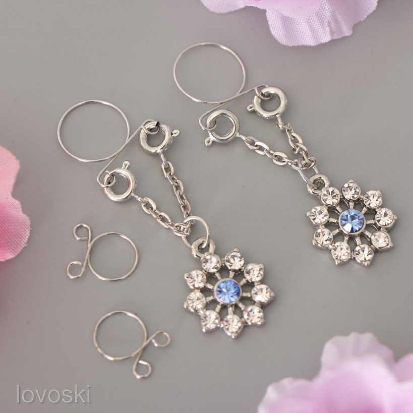 [Lovoski] Khuyên Xỏ Nhũ Hoa Giả Không Xỏ Có Thể Điều Chỉnh Kích Cỡ