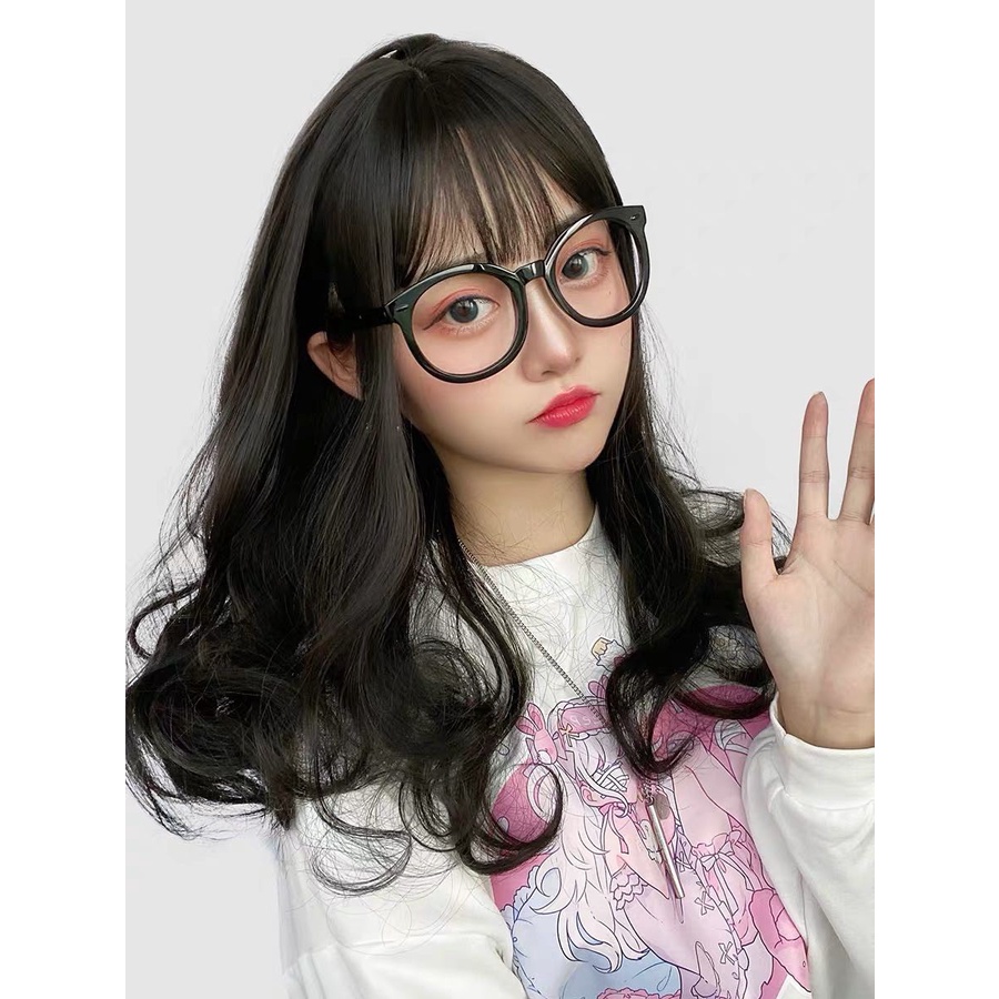 Tóc giả nguyên đầu xoăn đuôi 40cm 8112